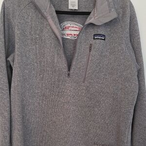 Patagonia Men's Heather Gray Half-Zip Pullover Sweater